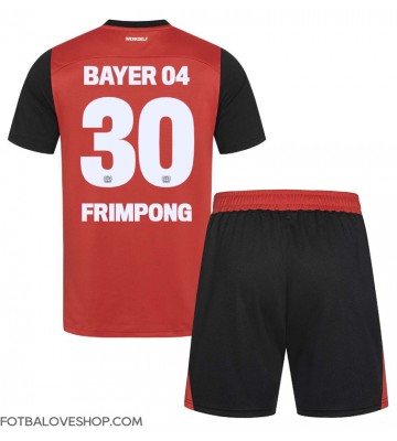 Bayer Leverkusen Jeremie Frimpong #30 Dětské Domácí Dres 2024-25 Krátký Rukáv (+ trenýrky)